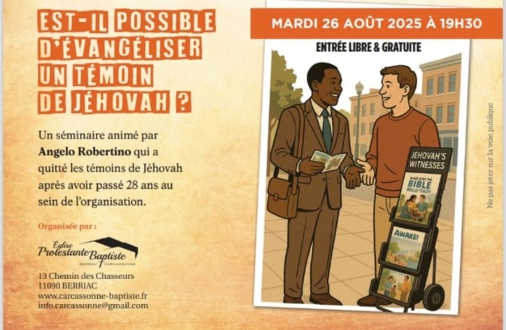 Affiche séminaire Robertino D'Angelo à Berriac Carcassonne